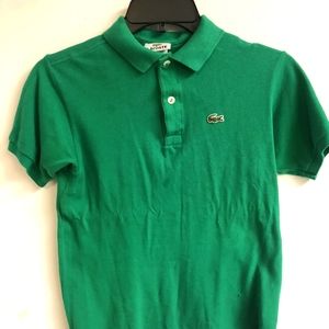 Green lacoste shirt size 12